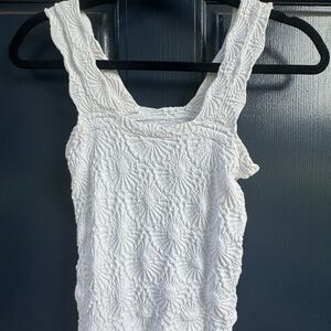 Aura White Textured Knit Top